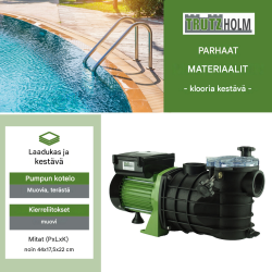 Uima-altaan suodatinpumppu 550 W 10.000 l/h tai 800 W 15.000 l/h