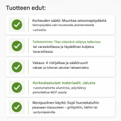 2-in-1-bistro- ja seisomapöytä, taittuva, säädettävä 70/115 cm, anthrazit, Ø 60 cm