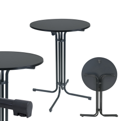Kokoontaitettava baaripöytä 80 cm 110 cm anthrazit jauhemaalattu teräs MDF 50 kg 8958