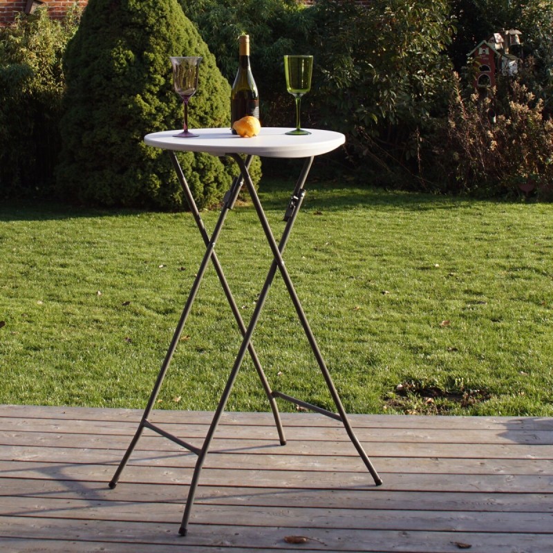 Kokoontaitettava seisomapöytä Ø 60 cm, 110 cm, mukana pöytäliina
