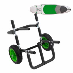 SUP lautojen kuljetusvaunu 2 laudalle taitettava alumiinirunko PU pyörät 42074