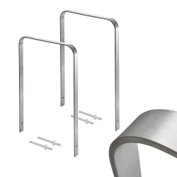 Polkupyörätelineet 2 kpl, ruostumaton teräs, 1170 x 800 mm, 4 pyöräpaikkaa