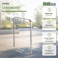 Polkupyörien nojatelineet 5 kpl ruostumaton teräs 12 mm 117 x 80 cm betonoitava