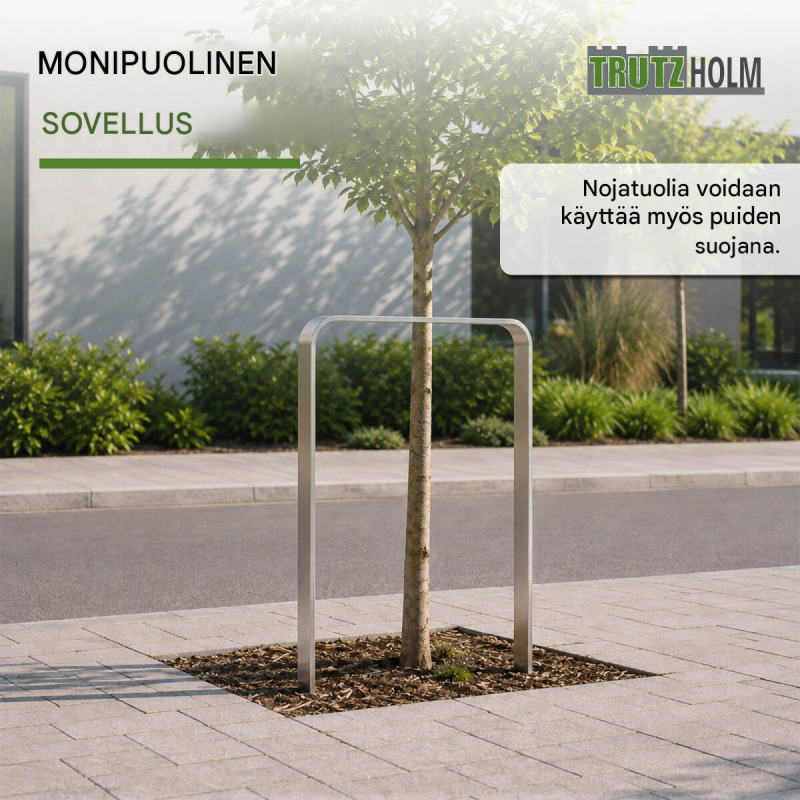 Polkupyöräteline 117 x 80 cm, ruostumaton teräs, 12 mm, 2 paikkaa, betonoitava