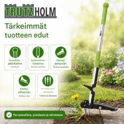 Rikkaruohonpoistin 100 cm, 4 tartuntakynttä, puutarhaan