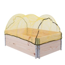 Kasvatuslaatikon kasvinsuojaverkko 120 x 80 cm 3 teräskaarta polyeteeni