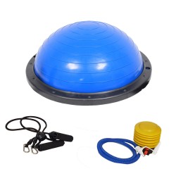 Balance puolipallo 60 cm PVC käsikahvat ja ilmapumppu sininen harmaa lila tai pinkki