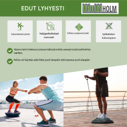 Balance-puolipallo 60 cm, PVC, käsikahvat ja ilmapumppu, sininen, harmaa, lila tai pinkki