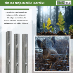 Z-profiiliset aidantolpat 30 kpl, galvanoitu teräs, 200 cm, 1,5 mm, 30730902