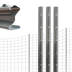 Z profiiliset aidantolpat 30 kpl sinkitty teräs 230 cm 1 5 mm esirei itetyt koukut