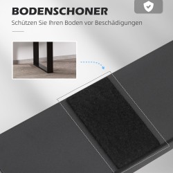 Pöydänjalka-setti teräs 60 x 72 cm 2 kpl musta industrial design