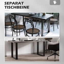 Pöydänjalka-setti teräs 60 x 72 cm 2 kpl musta industrial design