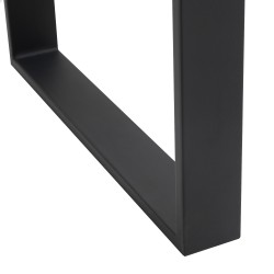 Pöydänjalka-setti teräs 60 x 72 cm 2 kpl musta industrial design