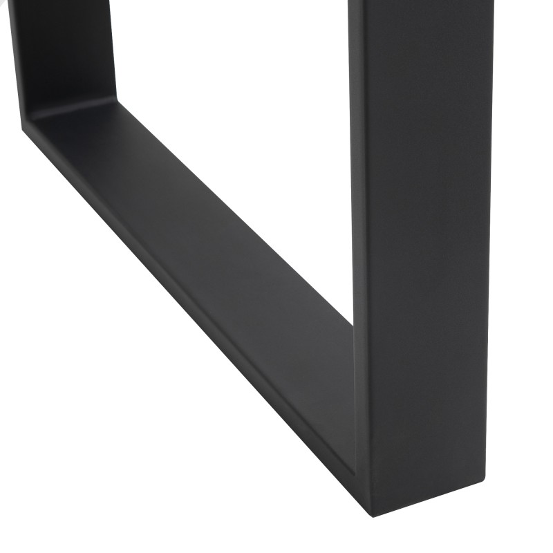 Pöydänjalka-setti teräs 60 x 72 cm 2 kpl musta industrial design