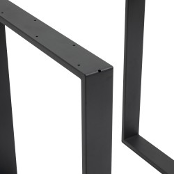 Pöydänjalka-setti teräs 60 x 72 cm 2 kpl musta industrial design
