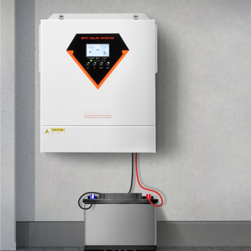 Hybridi-aurinkoinvertteri 3500W 24V 100A MPPT-lataussäätimellä puhdas siniaalto WiFillä