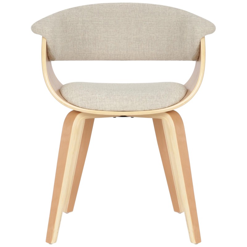 Moderni Bruce-kankainen ruokapöydän tuolipari puisella rungolla