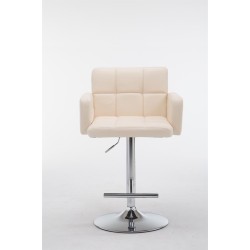 Los Angeles säädettävä baarijakkara keinonahalla ja jalkatuella