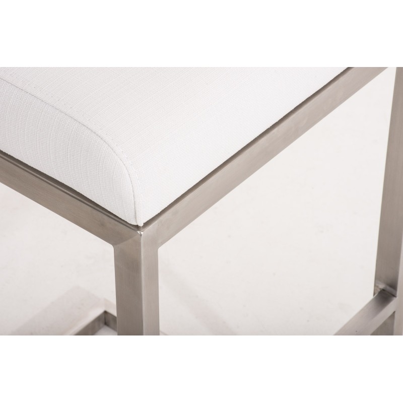 Tyylikäs ja mukava baarijakkara ruostumattomasta teräksestä selkänojalla