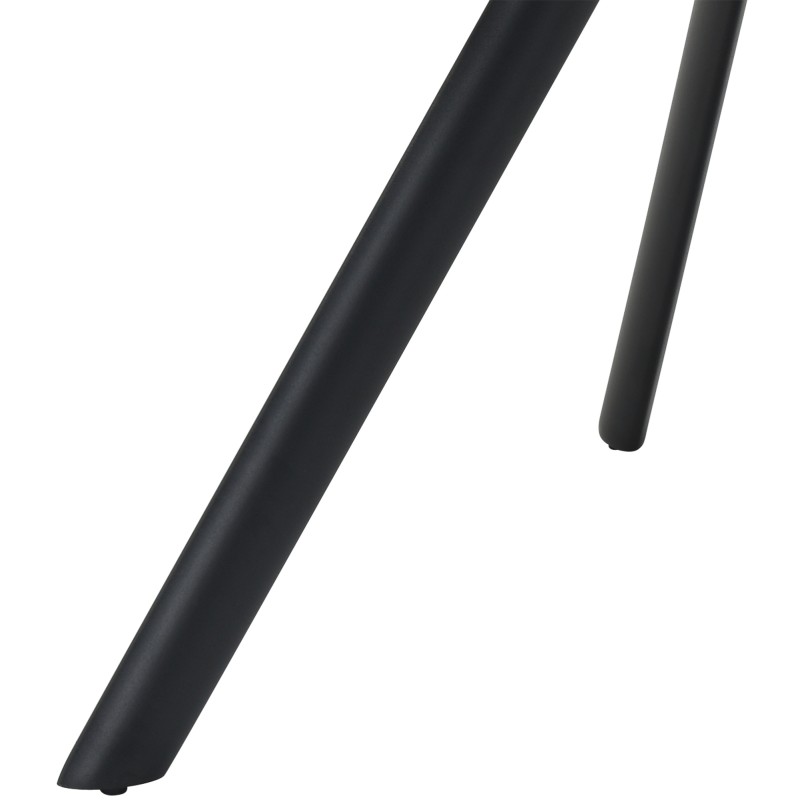 Tyylikäs kääntyvä ruokailutuoli pehmustetulla istuimella ja metallirungolla