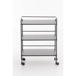 Lääkintävaunu valkoinen kolmitasoinen kestävä liikuteltava 60kg kuormituksella