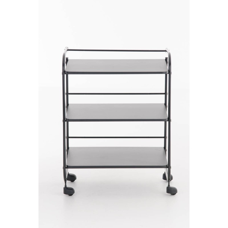 Lääkintävaunu valkoinen kolmitasoinen kestävä liikuteltava 60kg kuormituksella