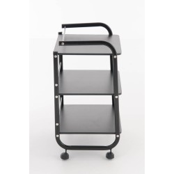 Lääkintävaunu valkoinen kolmitasoinen kestävä liikuteltava 60kg kuormituksella