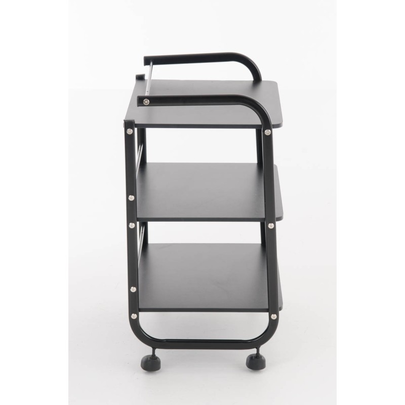 Lääkintävaunu valkoinen kolmitasoinen kestävä liikuteltava 60kg kuormituksella