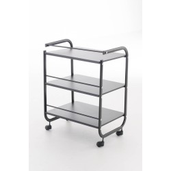 Lääkintävaunu valkoinen kolmitasoinen kestävä liikuteltava 60kg kuormituksella