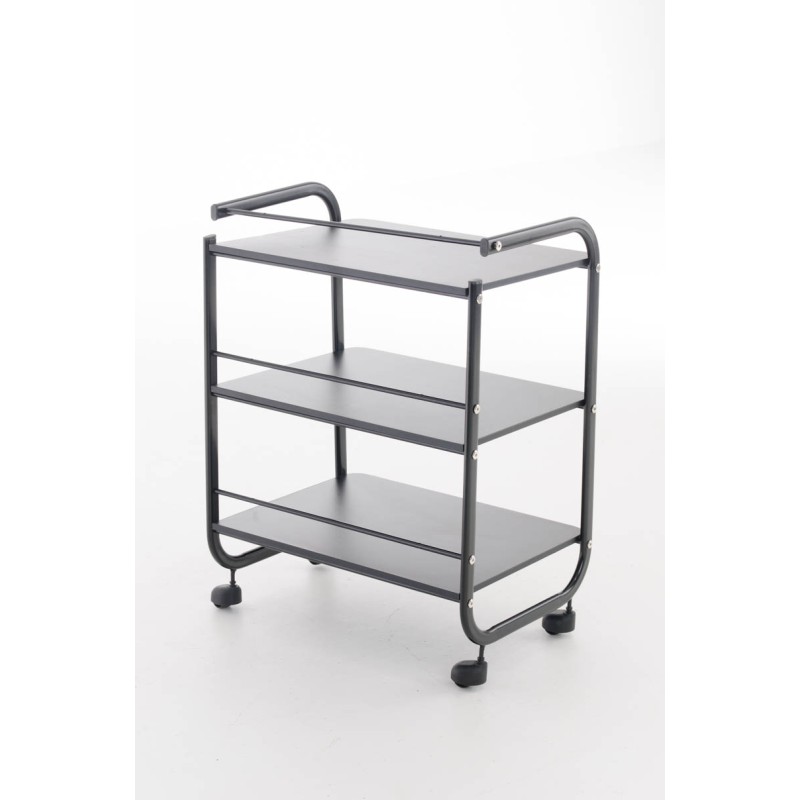 Lääkintävaunu valkoinen kolmitasoinen kestävä liikuteltava 60kg kuormituksella