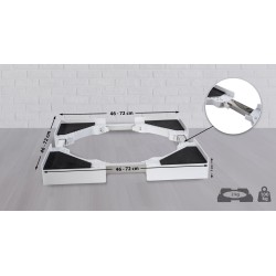 Säädettävä pesukone-kuivausrumpu yhdyskehys kiristyshihnalla ja suojilla