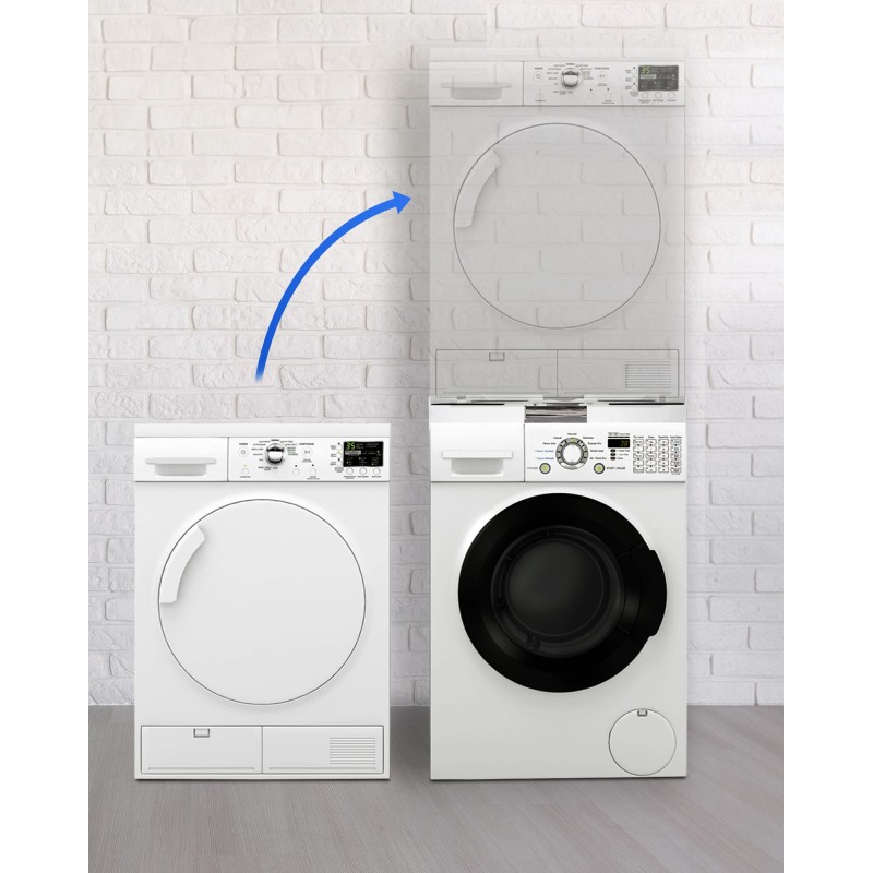 Säädettävä pesukone-kuivausrumpu yhdyskehys kiristyshihnalla ja suojilla