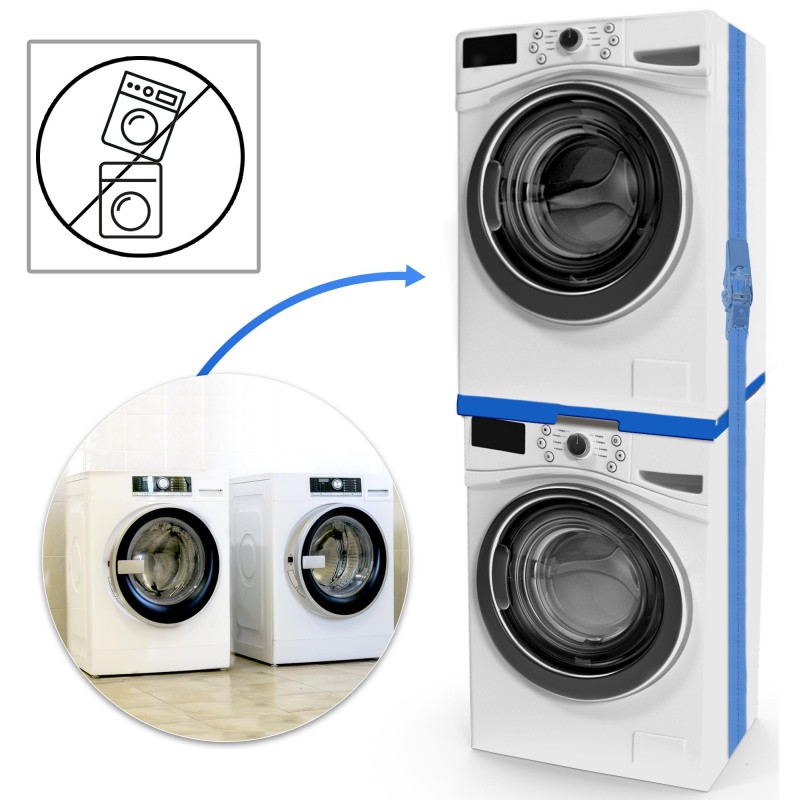 Säädettävä pesukone-kuivausrumpu yhdyskehys kiristyshihnalla ja suojilla