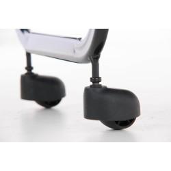 Lääkintävaunu valkoinen kolmitasoinen kestävä liikuteltava 60kg kuormituksella