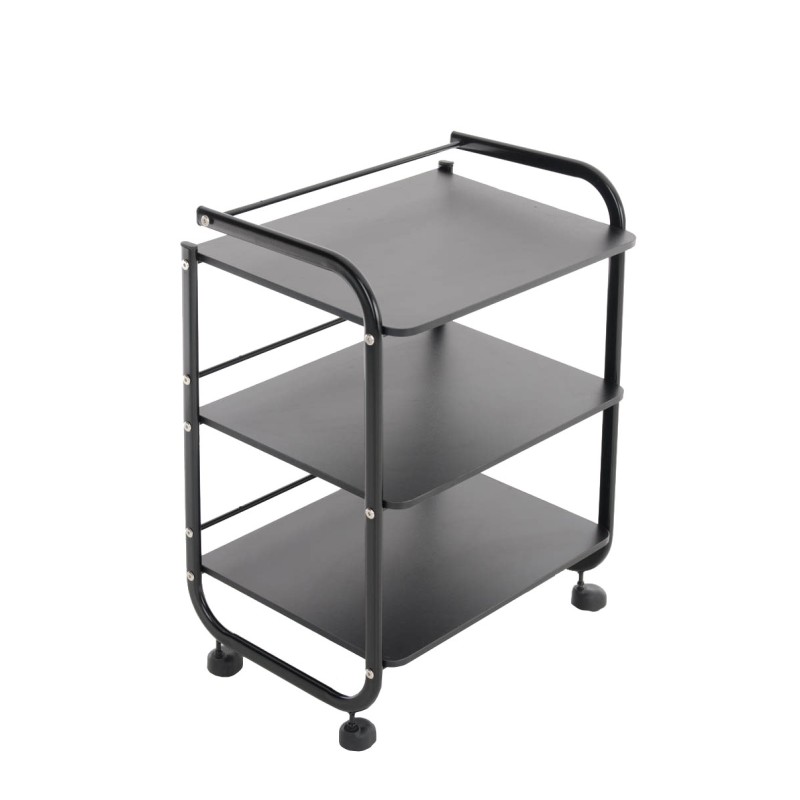 Lääkintävaunu valkoinen kolmitasoinen kestävä liikuteltava 60kg kuormituksella