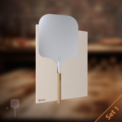 Laadukas pizzakivisarja kotikokille - pizzakivi, lapio ja leikkuri