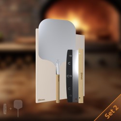 Laadukas pizzakivisarja kotikokille - pizzakivi, lapio ja leikkuri