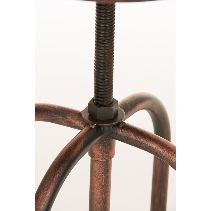 Tyylikäs säädettävä baarijakkara puuistuimella ja metallijalustalla