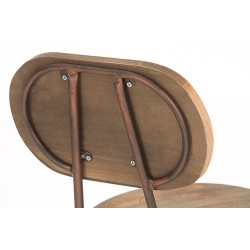 Tyylikäs säädettävä baarijakkara puuistuimella ja metallijalustalla