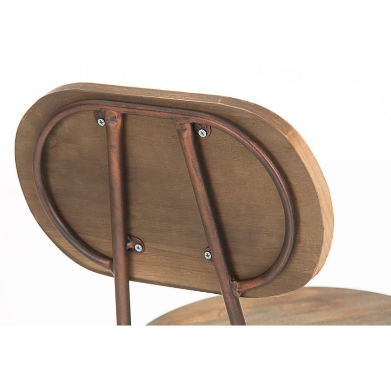 Tyylikäs säädettävä baarijakkara puuistuimella ja metallijalustalla