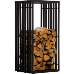 Tyylikäs takkapolttopuuteline Irving metallista eri kokoisena