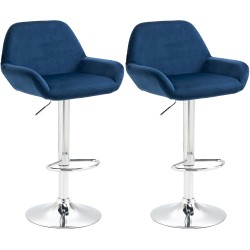 2 kpl Braga-baarijakkara samettipäällysteellä säädettävä korkeus pyörivä