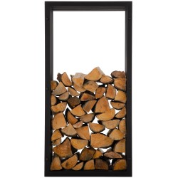 Tyylikäs takkapolttopuuteline Irving metallista eri kokoisena