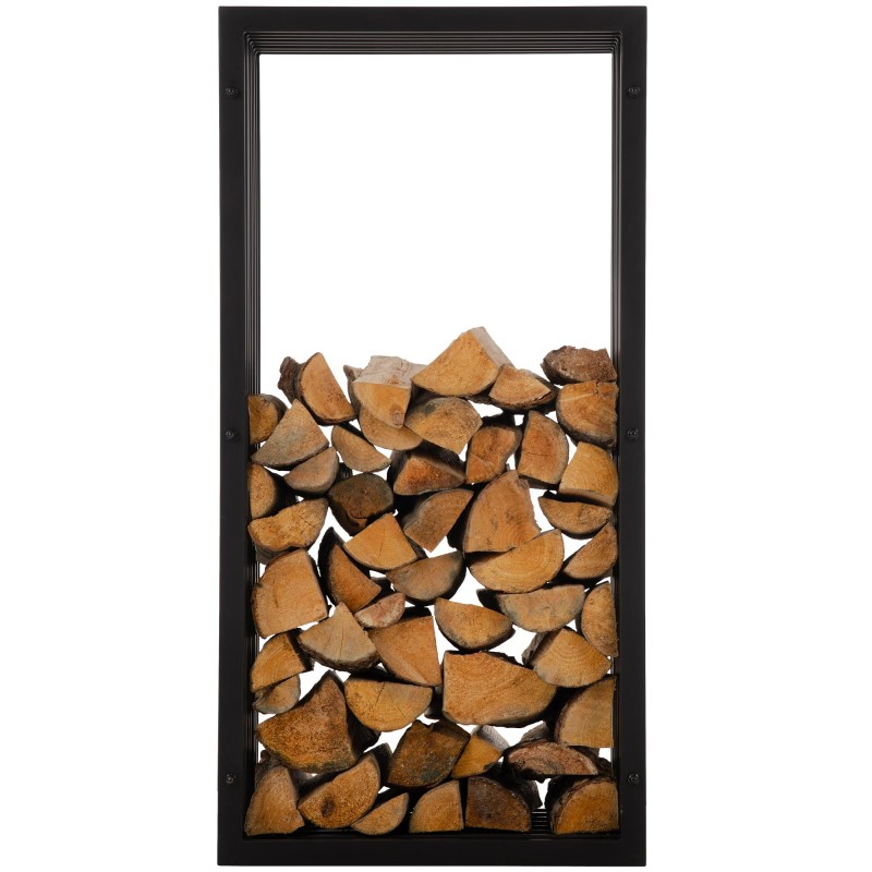 Tyylikäs takkapolttopuuteline Irving metallista eri kokoisena