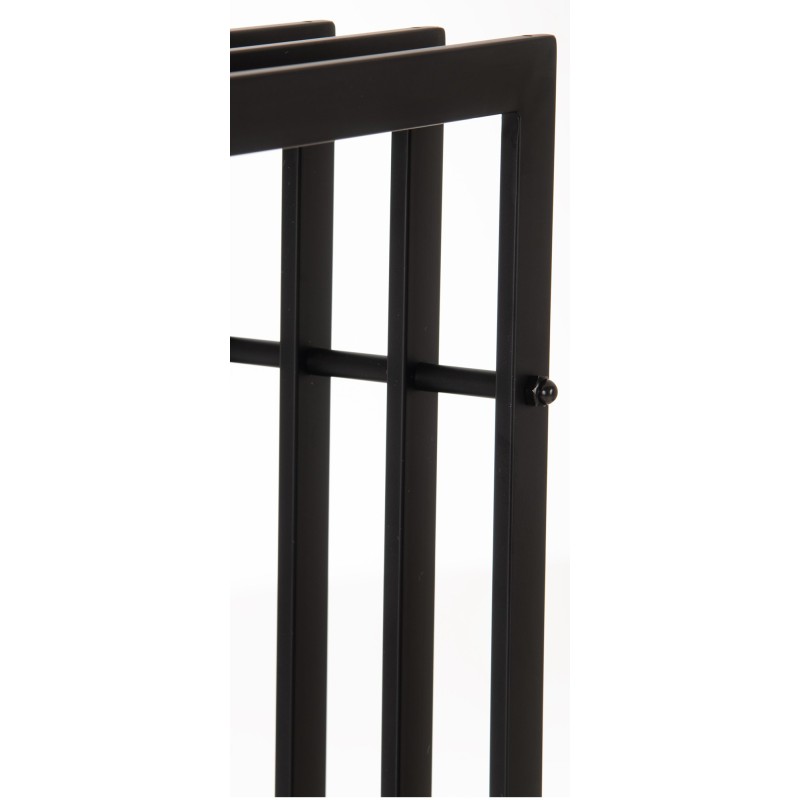 Tyylikäs takkapolttopuuteline Irving metallista eri kokoisena