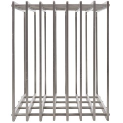 Tyylikäs ruostumattomasta teräksestä valmistettu polttopuuteline sisäkäyttöön