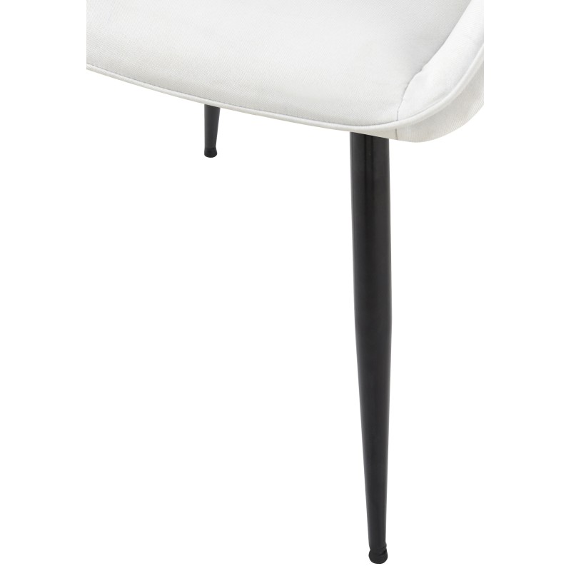 Tyylikäs ruokapöydän tuoli pehmustetulla istuimella ja metallijalustalla