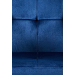 Tyylikäs musta samettinen ruokailutuoli korkealla selkänojalla