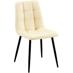 Antibes moderni ruokailutuoli keinonahalla ja metallirungolla