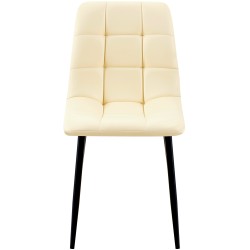 Antibes moderni ruokailutuoli keinonahalla ja metallirungolla